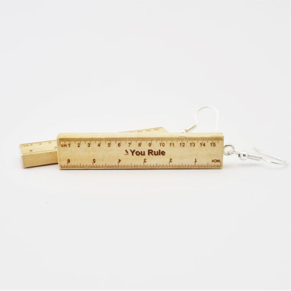 'You Rule' Ruler earrings