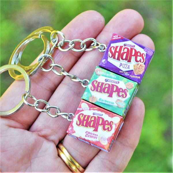 BBQ Shapes keyring