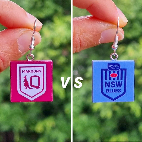 NRL State of Origin earrings