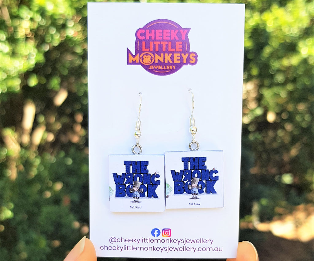 The Wrong Book book earrings
