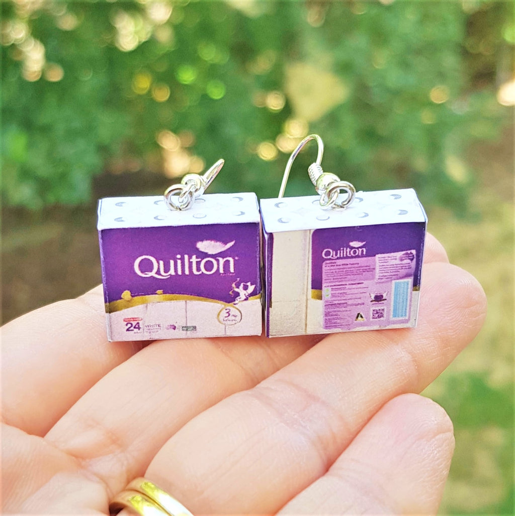 Toilet Paper earrings