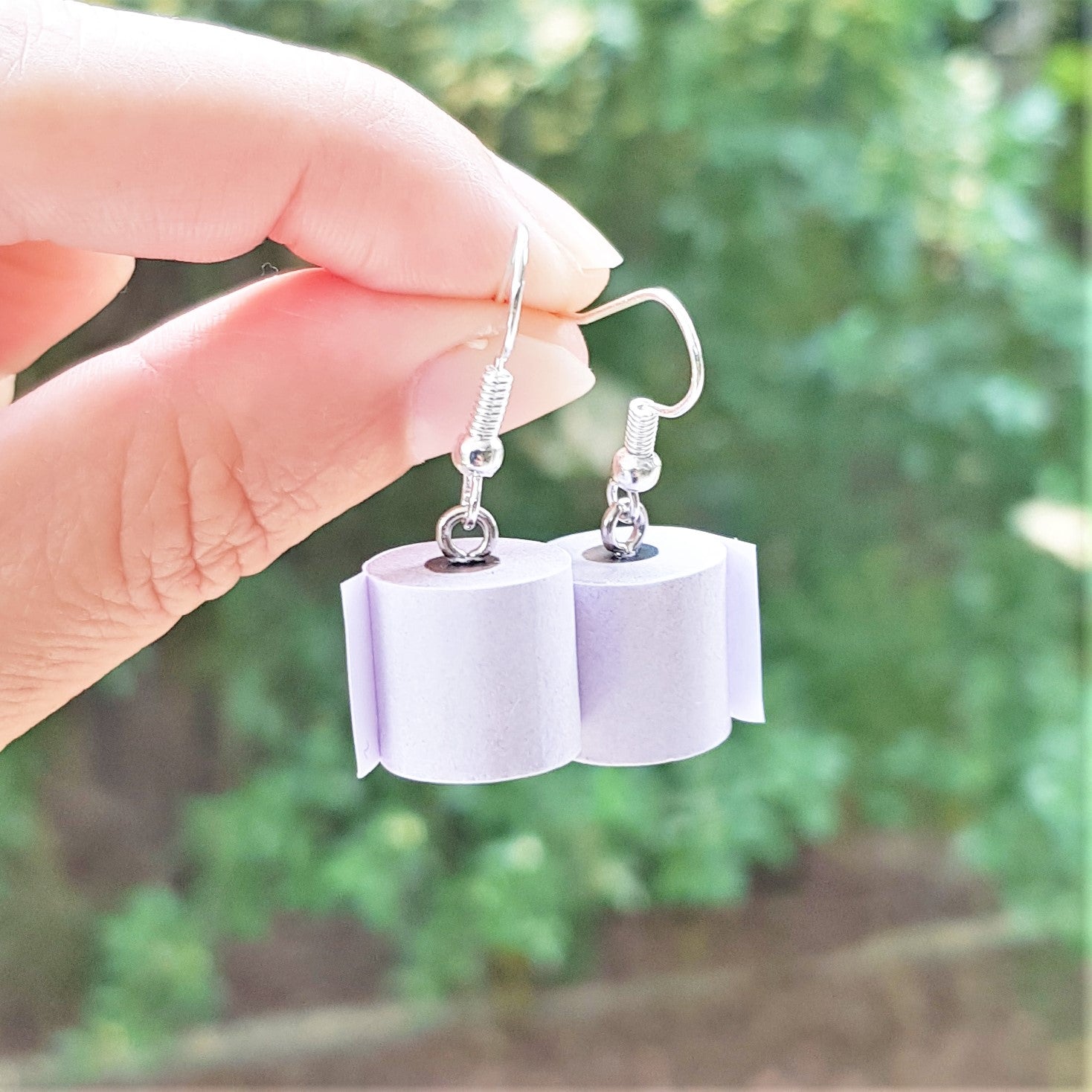 Toilet Paper earrings