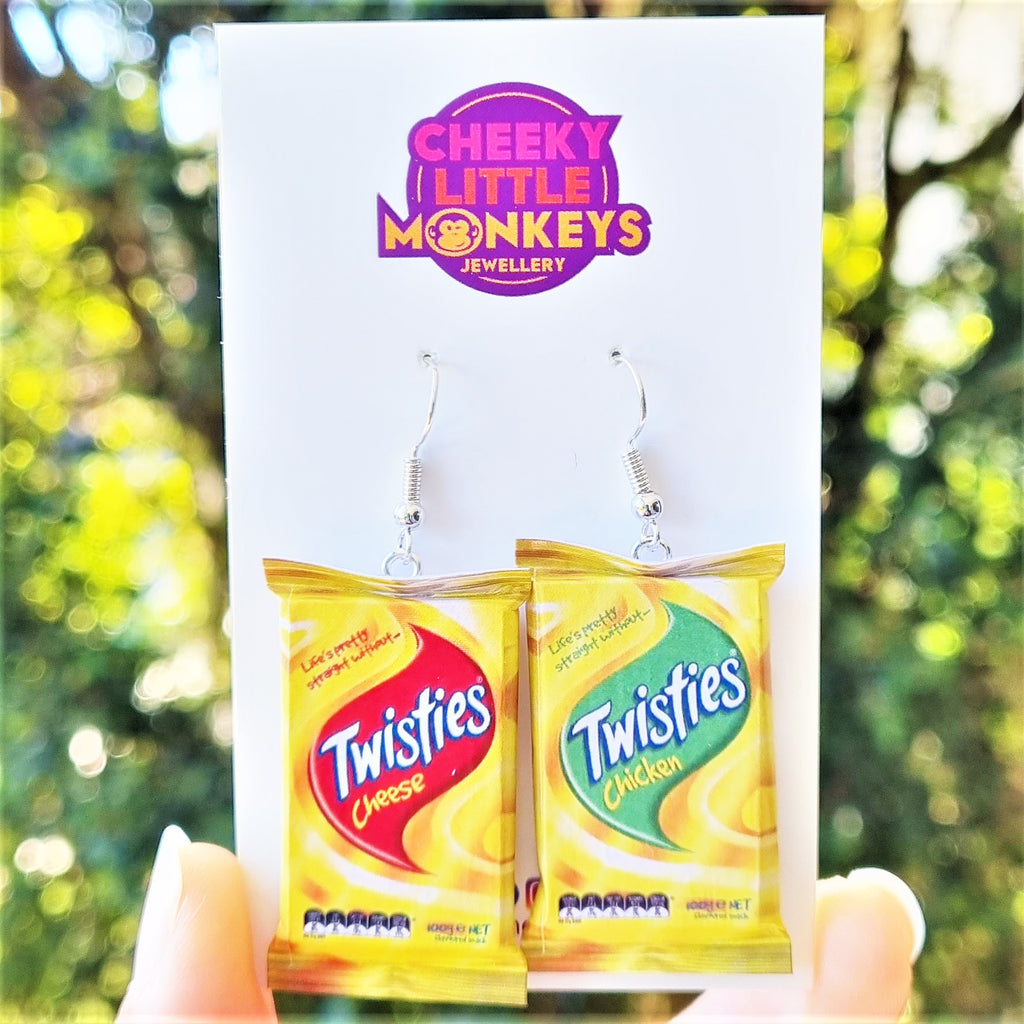 Twisties Chicken earrings