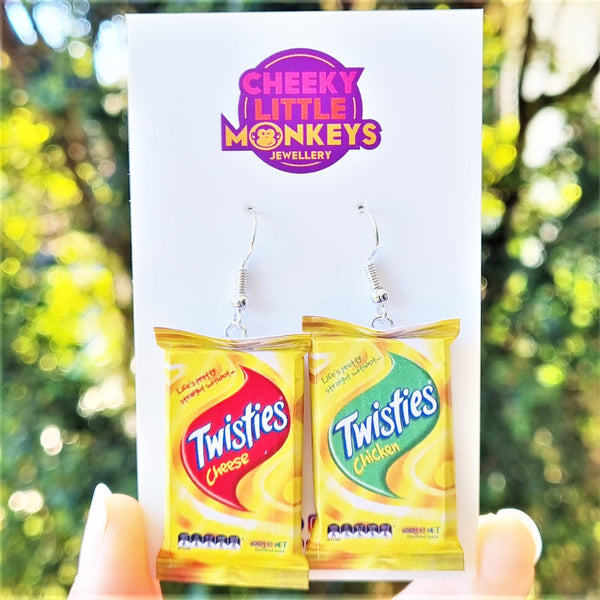 Twisties Cheese earrings