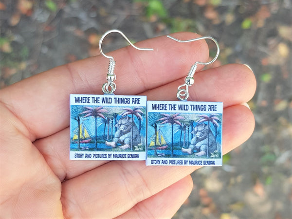 Where the Wild Things Are book earrings