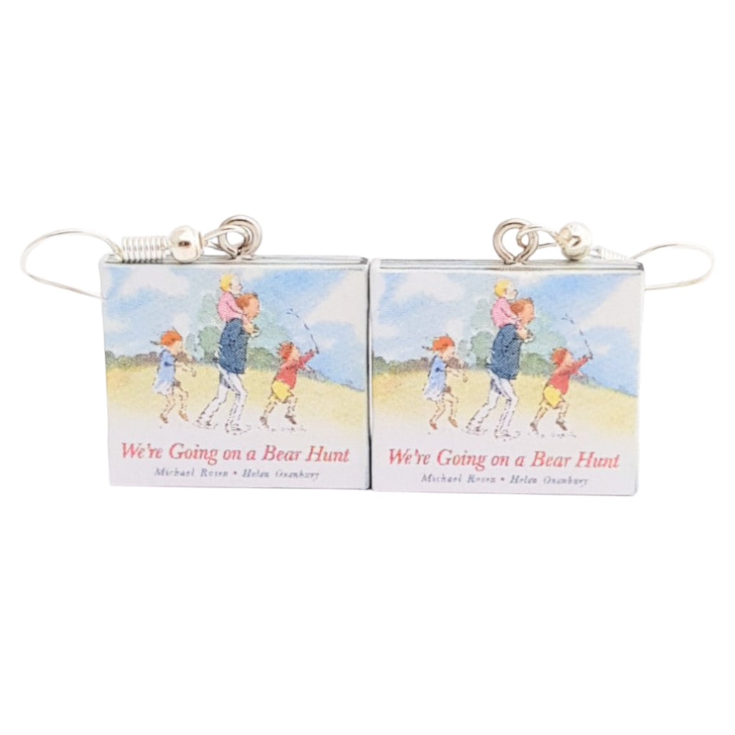 We're Going on a Bear Hunt book earrings