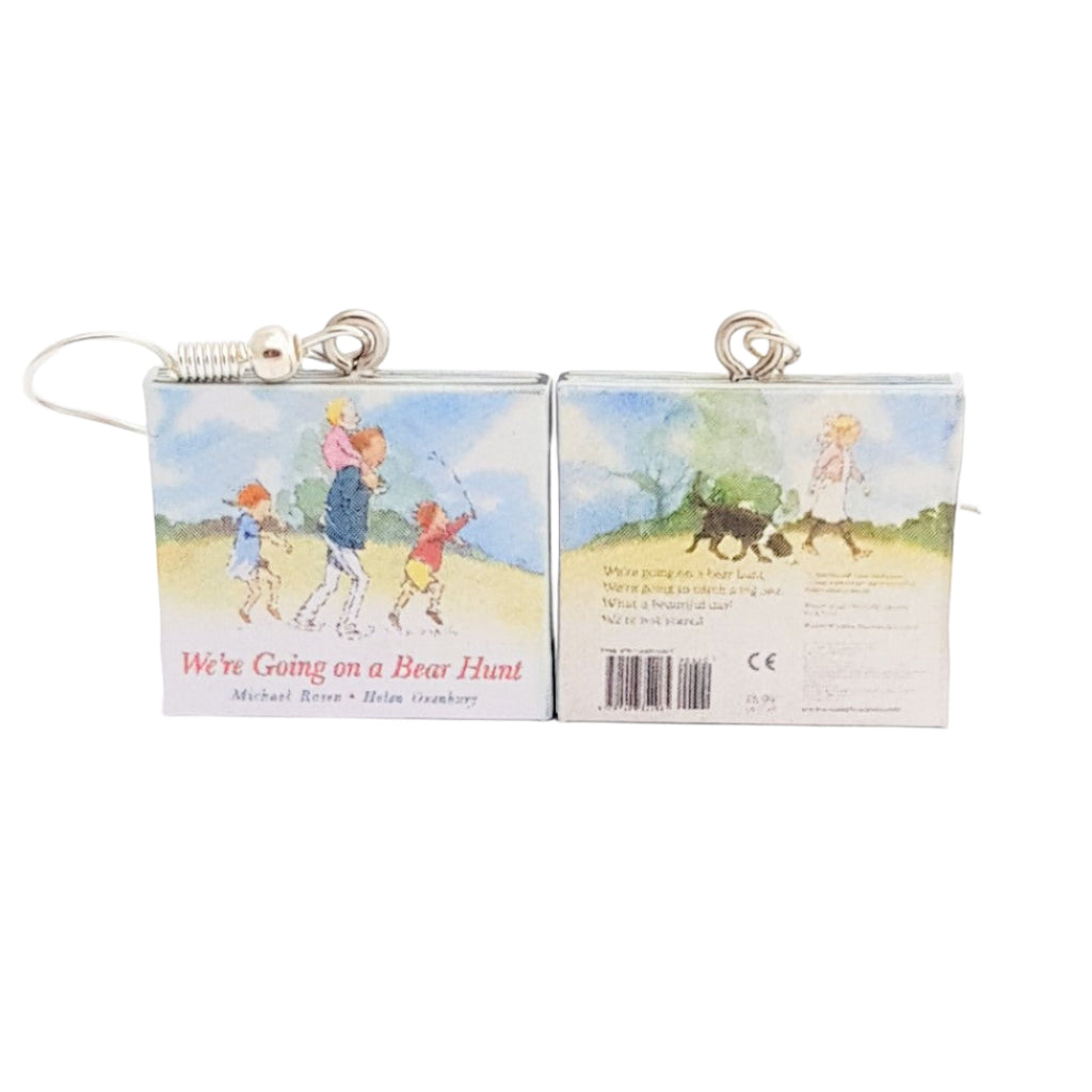 We're Going on a Bear Hunt book earrings