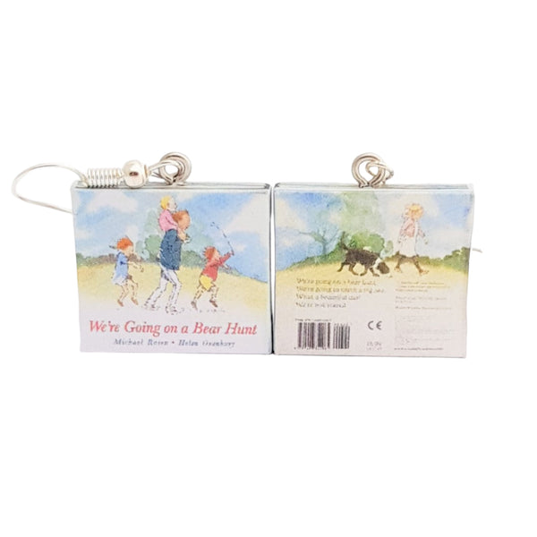 We're Going on a Bear Hunt book earrings