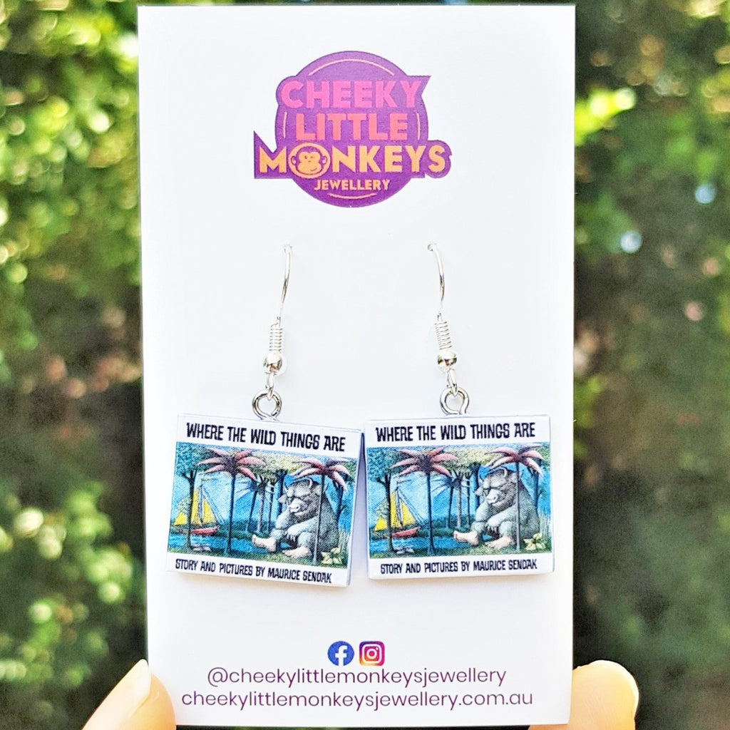 Where the Wild Things Are book earrings
