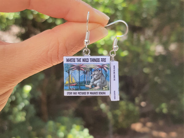 Where the Wild Things Are book earrings