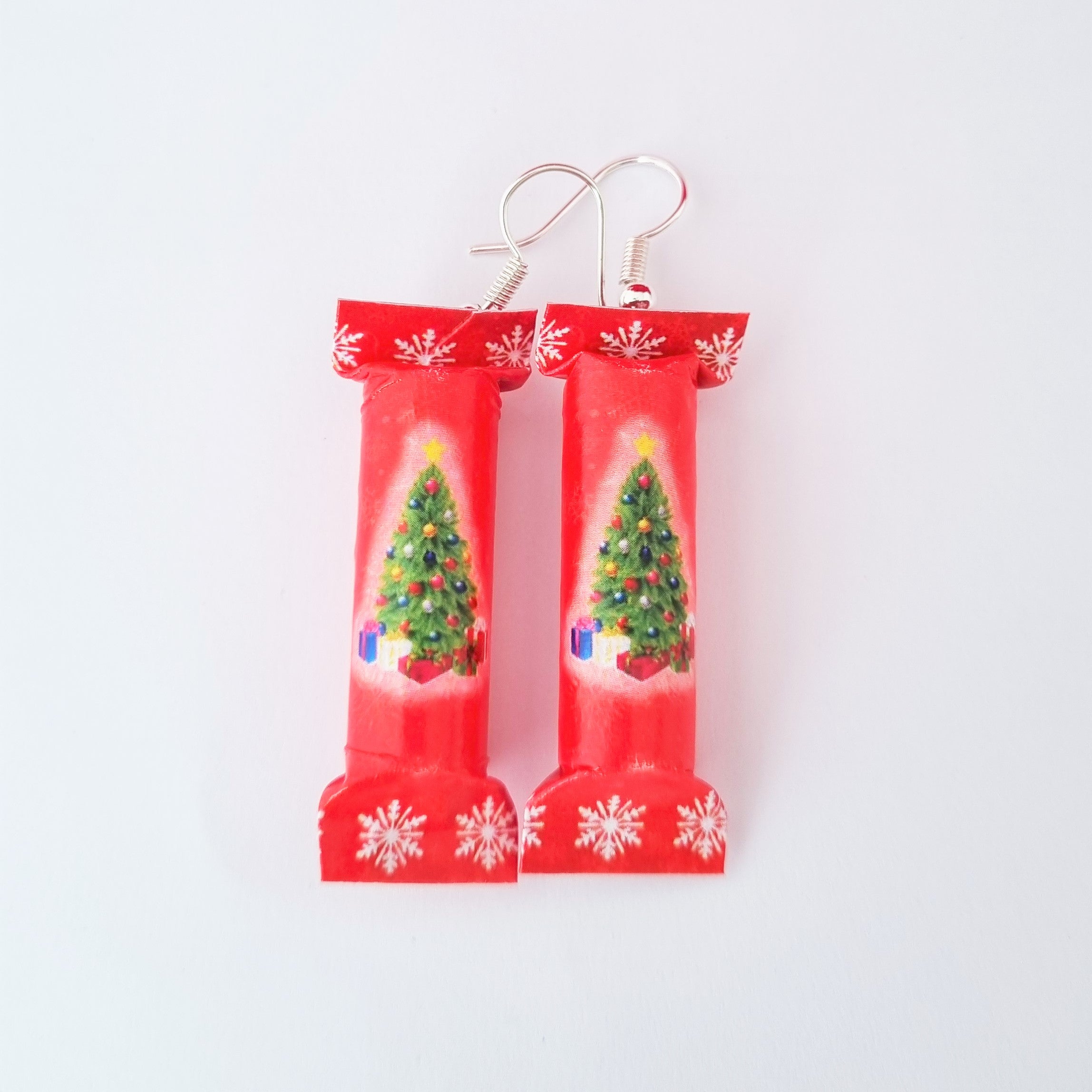 Christmas Cracker (Red Christmas Tree) earrings