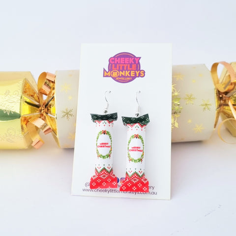 Christmas Cracker (Christmas Knit) earrings