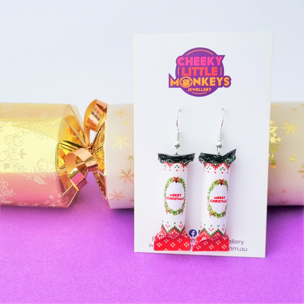 Christmas Cracker (Christmas Knit) earrings