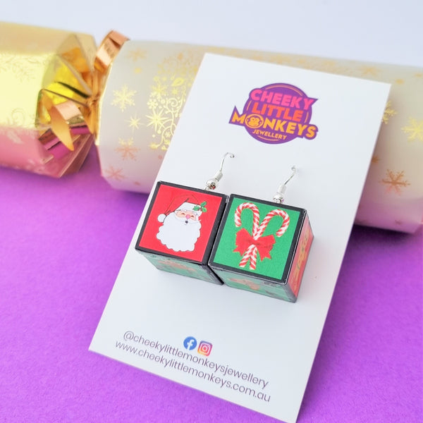 Christmas Cube earrings