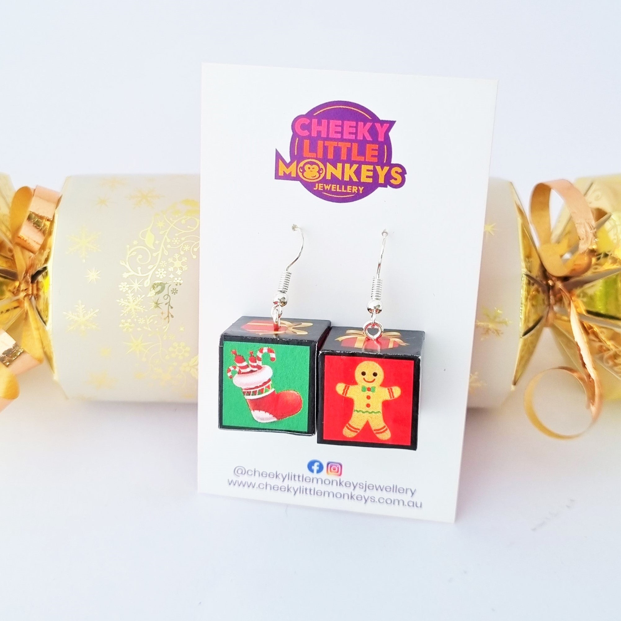 Christmas Cube earrings