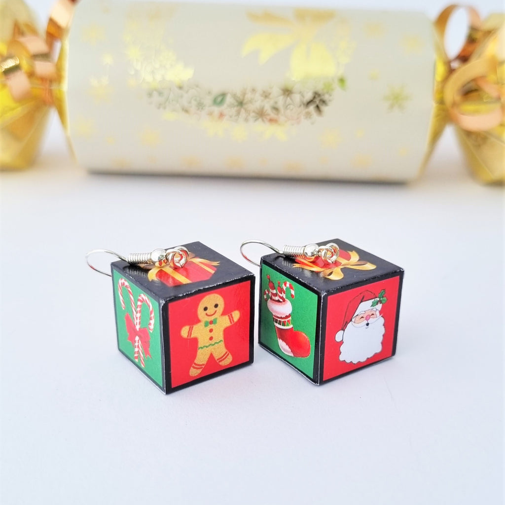 Christmas Cube earrings