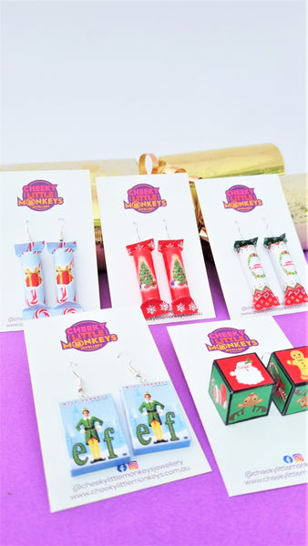 Christmas Cracker (Christmas Knit) earrings