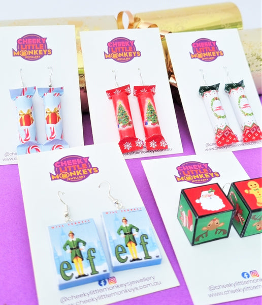 Christmas Cracker (Presents & Candy Canes) earrings